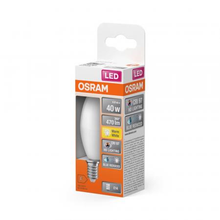 OSRAM E14 LED Kerzen Lampe Star Classic B 25 4.9W wie 40W 2700K warmweißes Licht 97Ra sehr hohe Farbwiedergabe